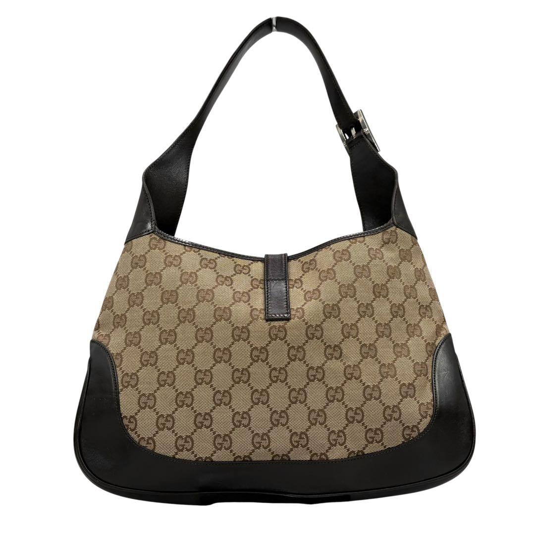 GUCCI グッチ ヴィンテージ シェリーライン ブラウン GGキャンバス / レザー 001 3306 ショルダーバッグ レディース AB