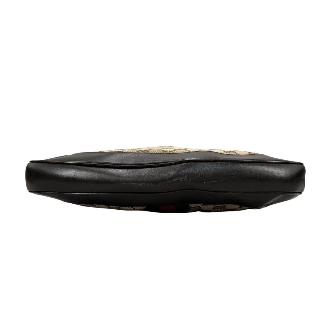 GUCCI グッチ ヴィンテージ シェリーライン ブラウン GGキャンバス / レザー 001 3306 ショルダーバッグ レディース AB