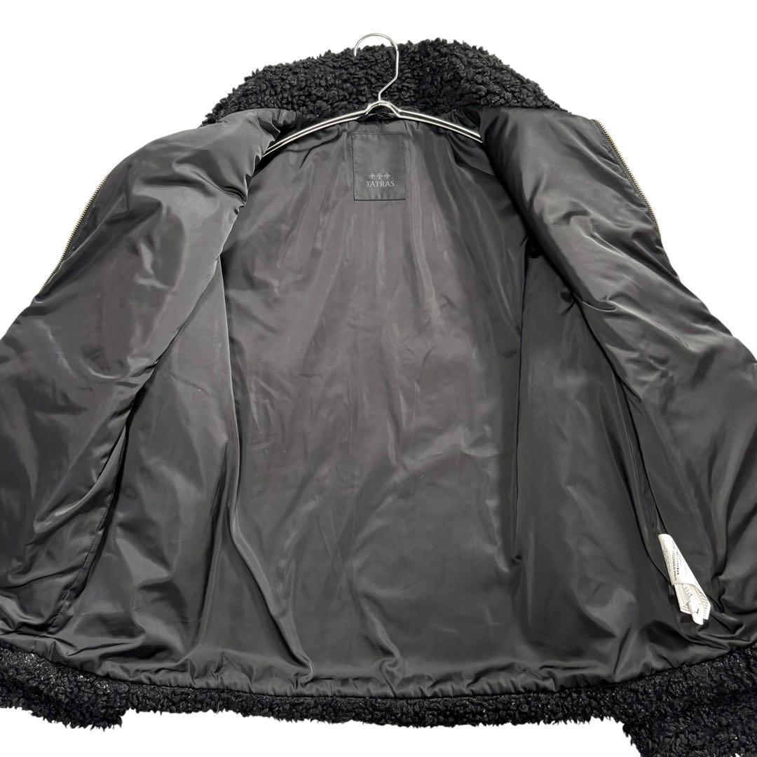 TATRAS タトラス LUELA 23AW オーバーサイズ ボア ブルゾン ブラック ゴールド ポリエステル ブルゾン メンズ ABP