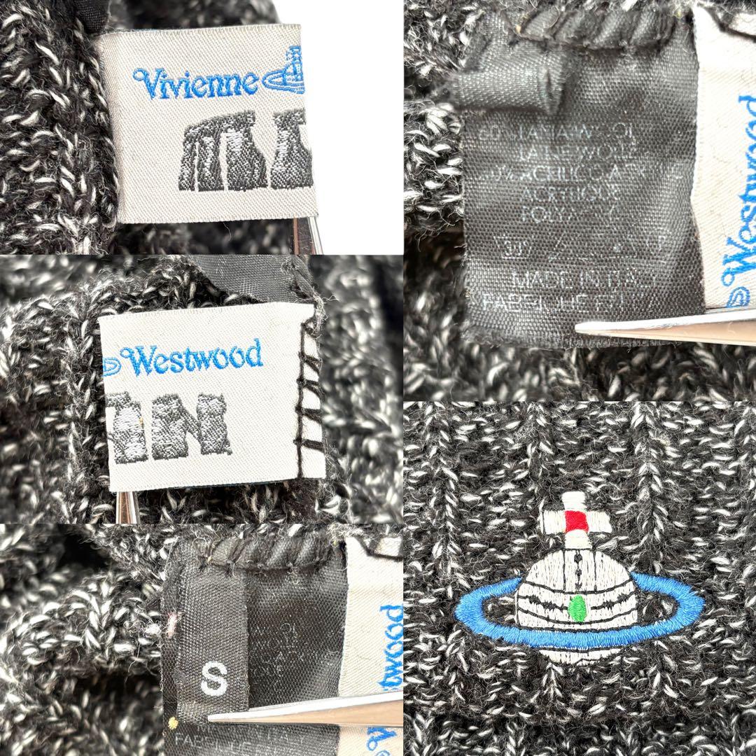 Vivienne Westwood ヴィヴィアンウエストウッド ニット帽 オーブ刺繍 ウール グレー ウール ニットキャップ メンズ ABP