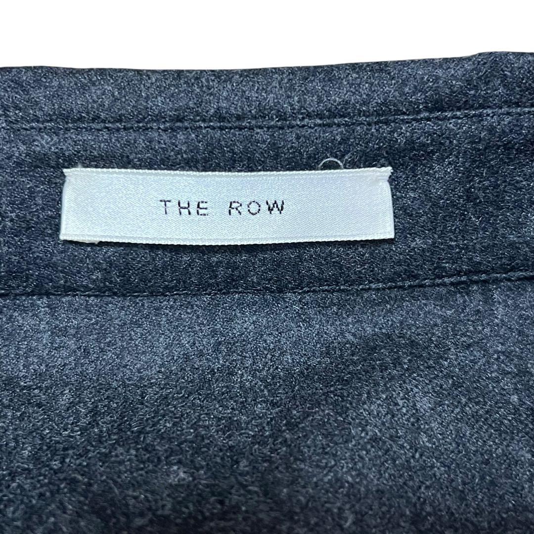 THE ROW ザ ロウ Kardiff 長袖ウールシャツ 比翼仕立て ダークグレー ウール 長袖シャツ メンズ SA