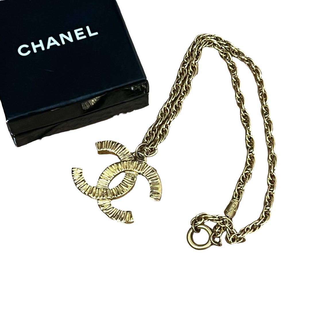CHANEL シャネル ヴィンテージ ゴールド金具 チェーンネックレス ゴールド メッキ ネックレス レディース AB