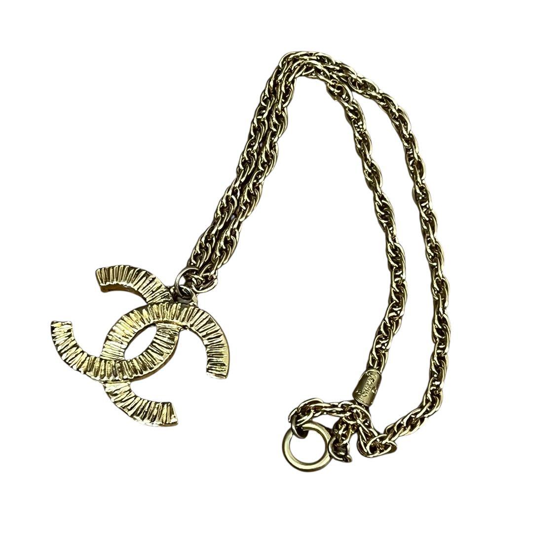CHANEL シャネル ヴィンテージ ゴールド金具 チェーンネックレス ゴールド メッキ ネックレス レディース AB