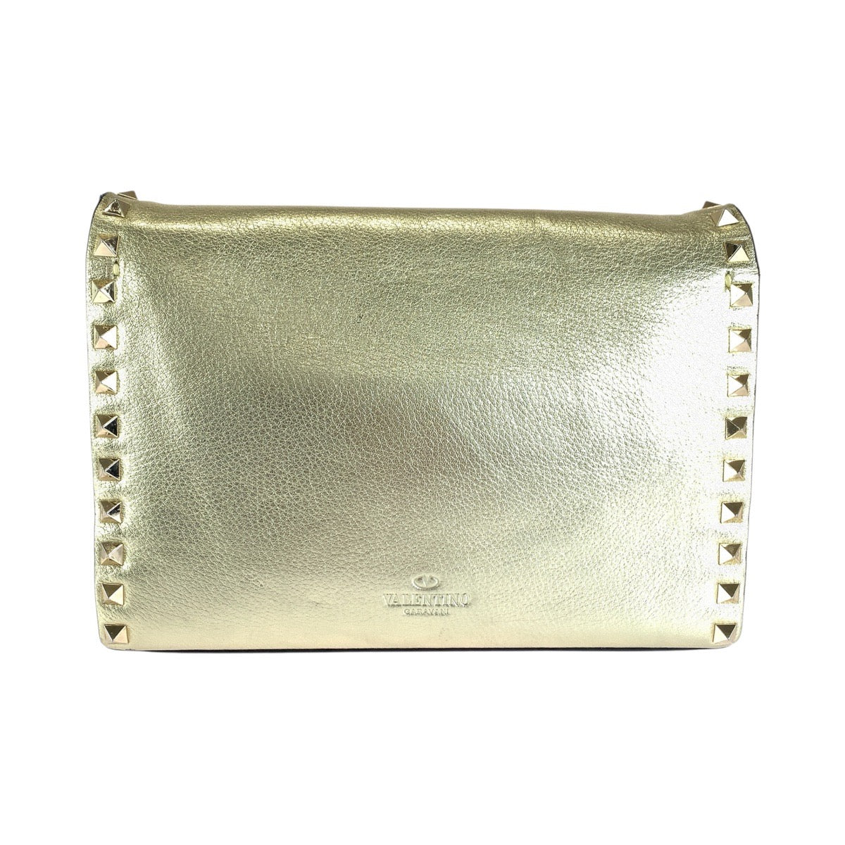 Valentino Garavani ヴァレンティノ ガラヴァーニ ロックスタッズ ゴールド ゴールド金具 レザー ショルダーバッグ クラッチバッグ 2WAY レディース AB42