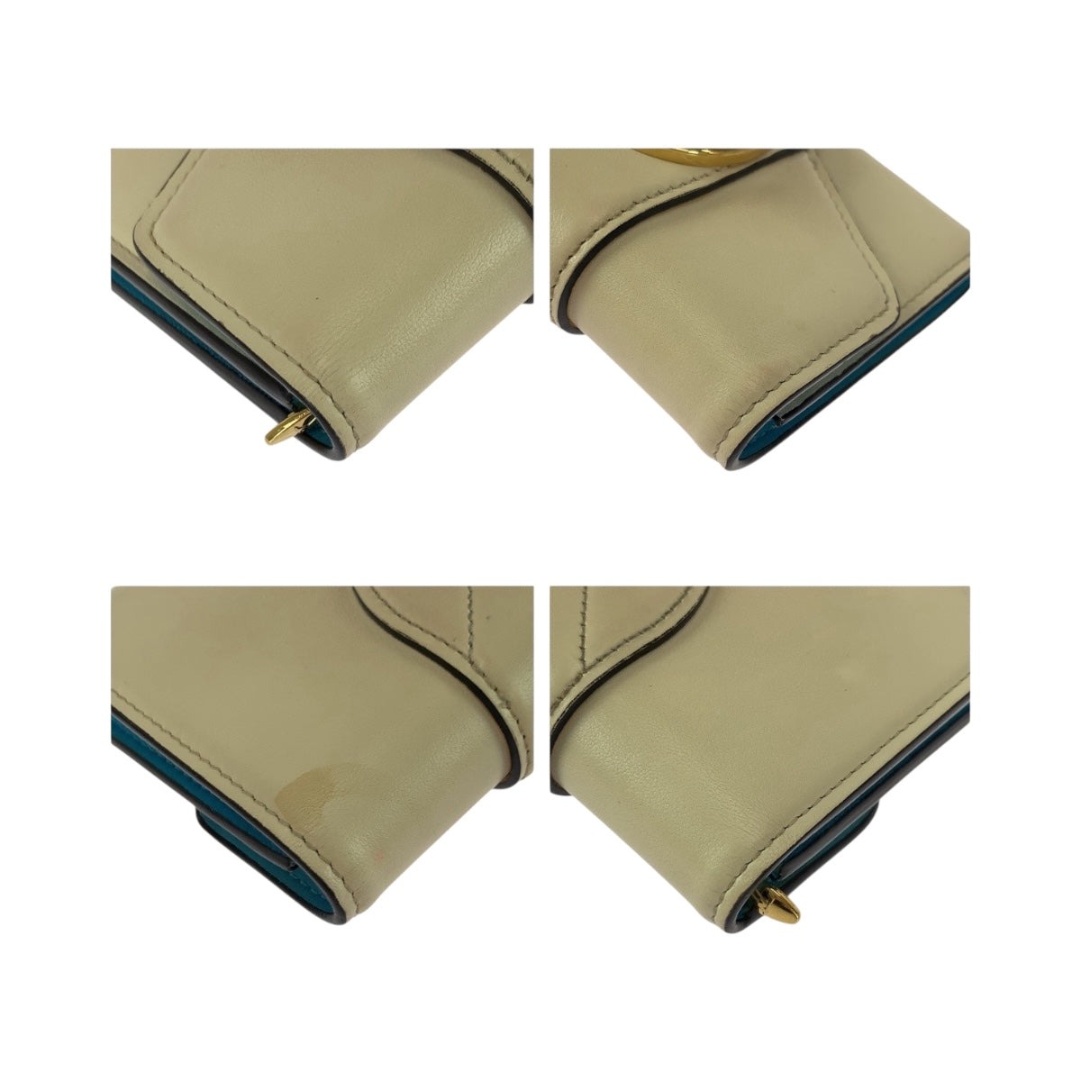 20687
LOUIS VUITTON ルイヴィトン ポルトフォイユポンヌフ アイボリー ゴールド金具 レザー M69176 折財布 コンパクトウォレット レディース ABP35