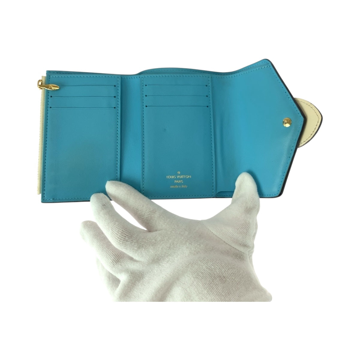 20687
LOUIS VUITTON ルイヴィトン ポルトフォイユポンヌフ アイボリー ゴールド金具 レザー M69176 折財布 コンパクトウォレット レディース ABP35