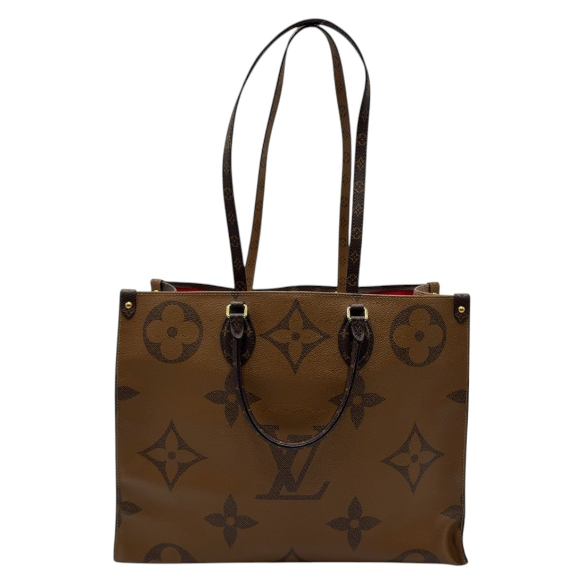 23099
LOUIS VUITTON ルイヴィトン モノグラム リバース キャンバス オンザゴー GM ブラウン 茶色 ベージュ PVCコーティングキャンバス トートバッグ 男女兼用 レディース ABP190