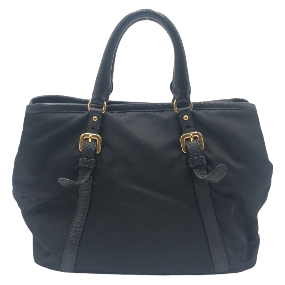 12939
PRADA プラダ テスート ブラック 黒 ゴールド金具 ナイロン / レザー ショルダーバッグ ハンドバッグ 2WAY  レディース ABP38