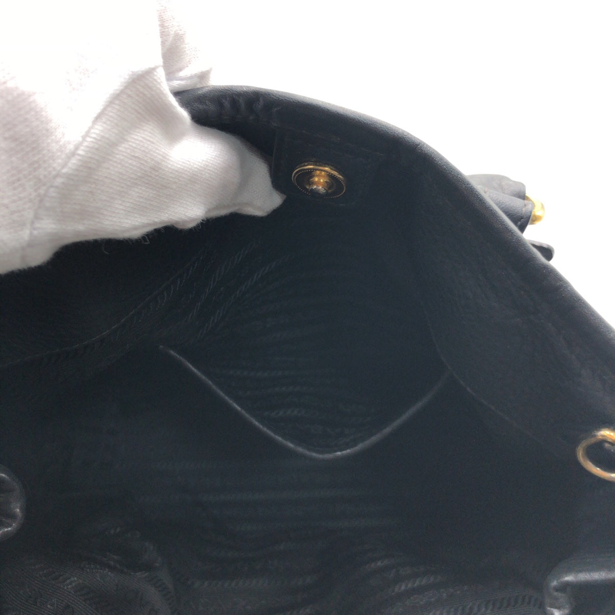 12939
PRADA プラダ テスート ブラック 黒 ゴールド金具 ナイロン / レザー ショルダーバッグ ハンドバッグ 2WAY  レディース ABP38