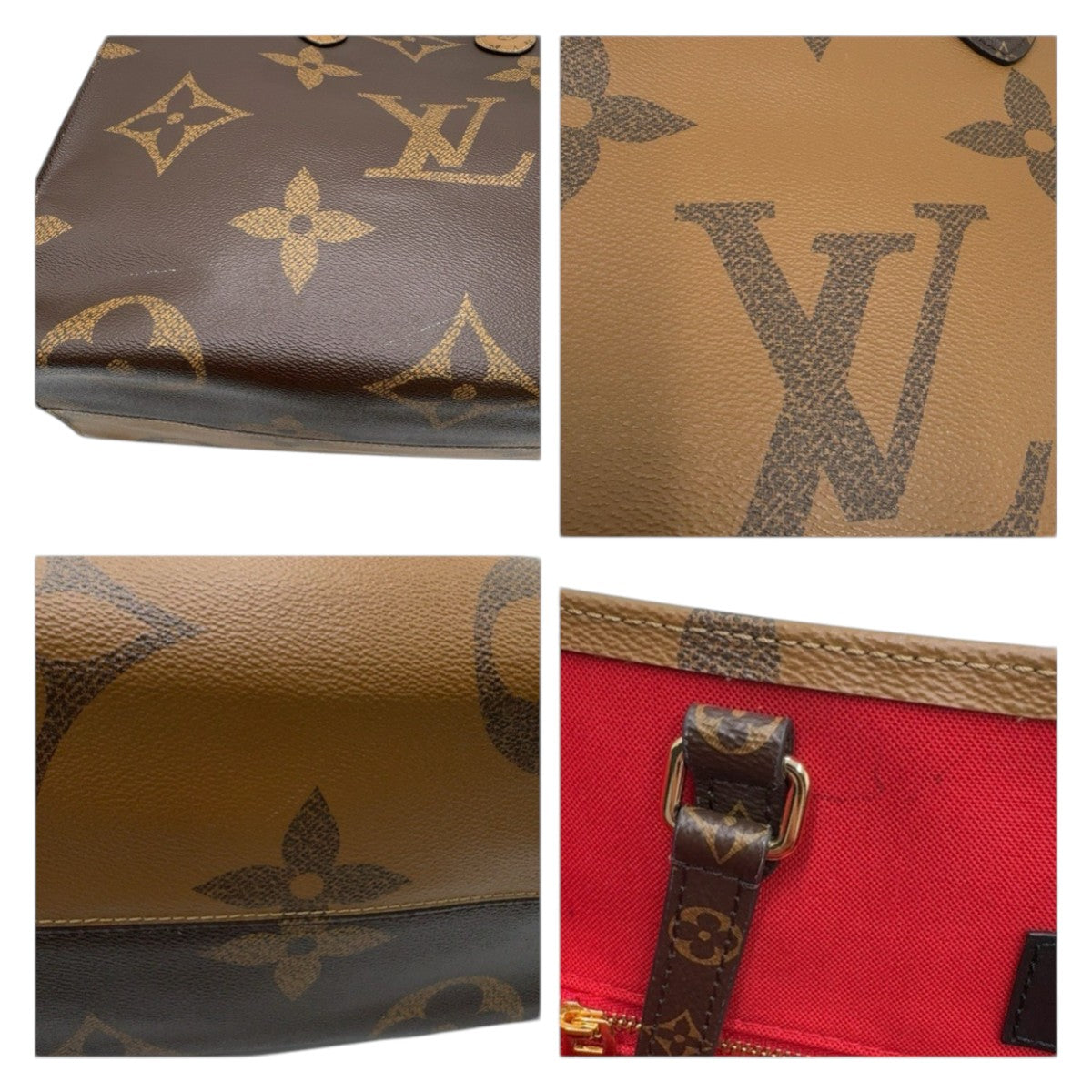 23099
LOUIS VUITTON ルイヴィトン モノグラム リバース キャンバス オンザゴー GM ブラウン 茶色 ベージュ PVCコーティングキャンバス トートバッグ 男女兼用 レディース ABP190