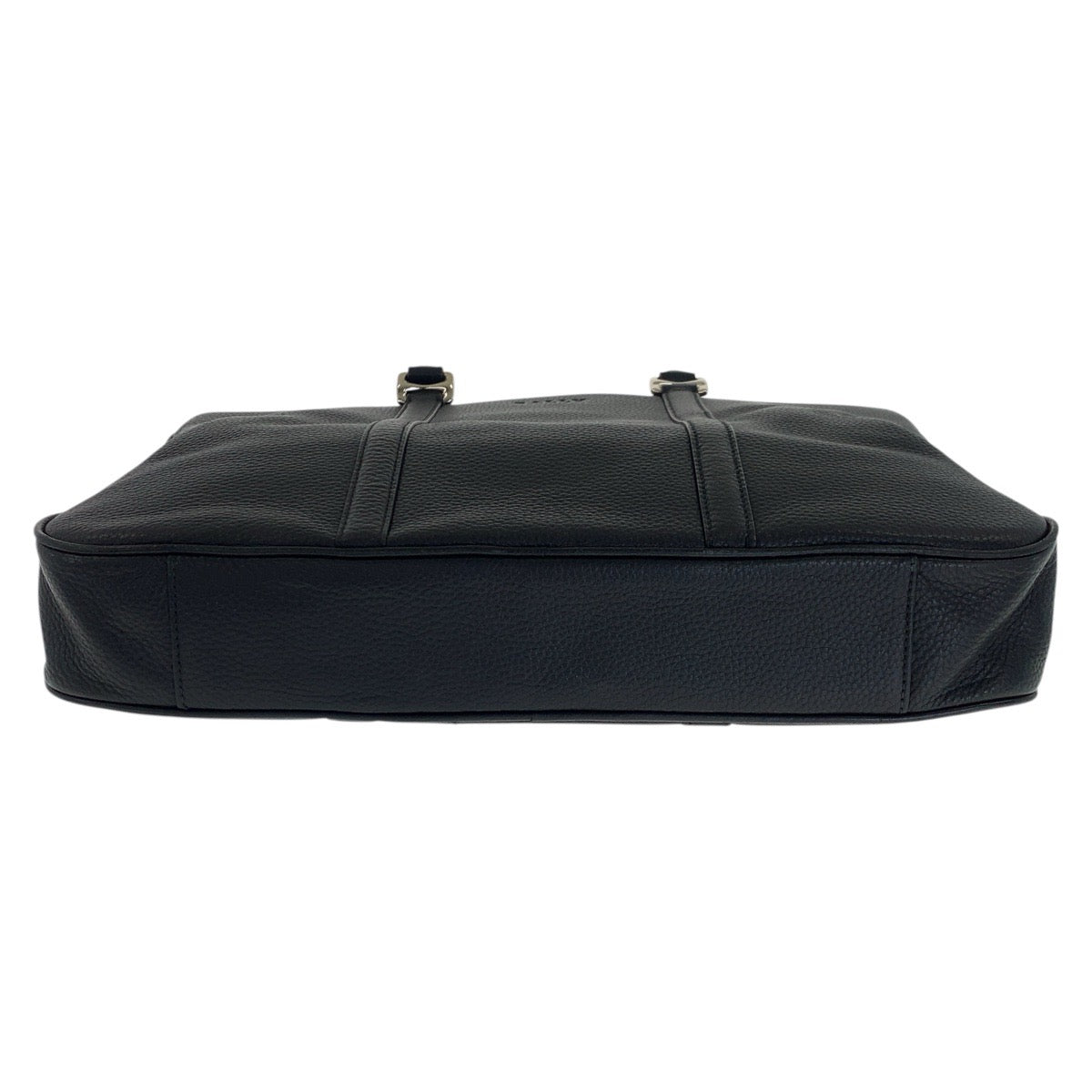 21981
BALLY Black Silver Hardware Leather Business Bag Briefcase Men's ABP30