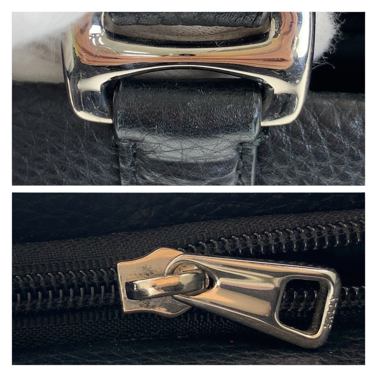 21981
BALLY Black Silver Hardware Leather Business Bag Briefcase Men's ABP30