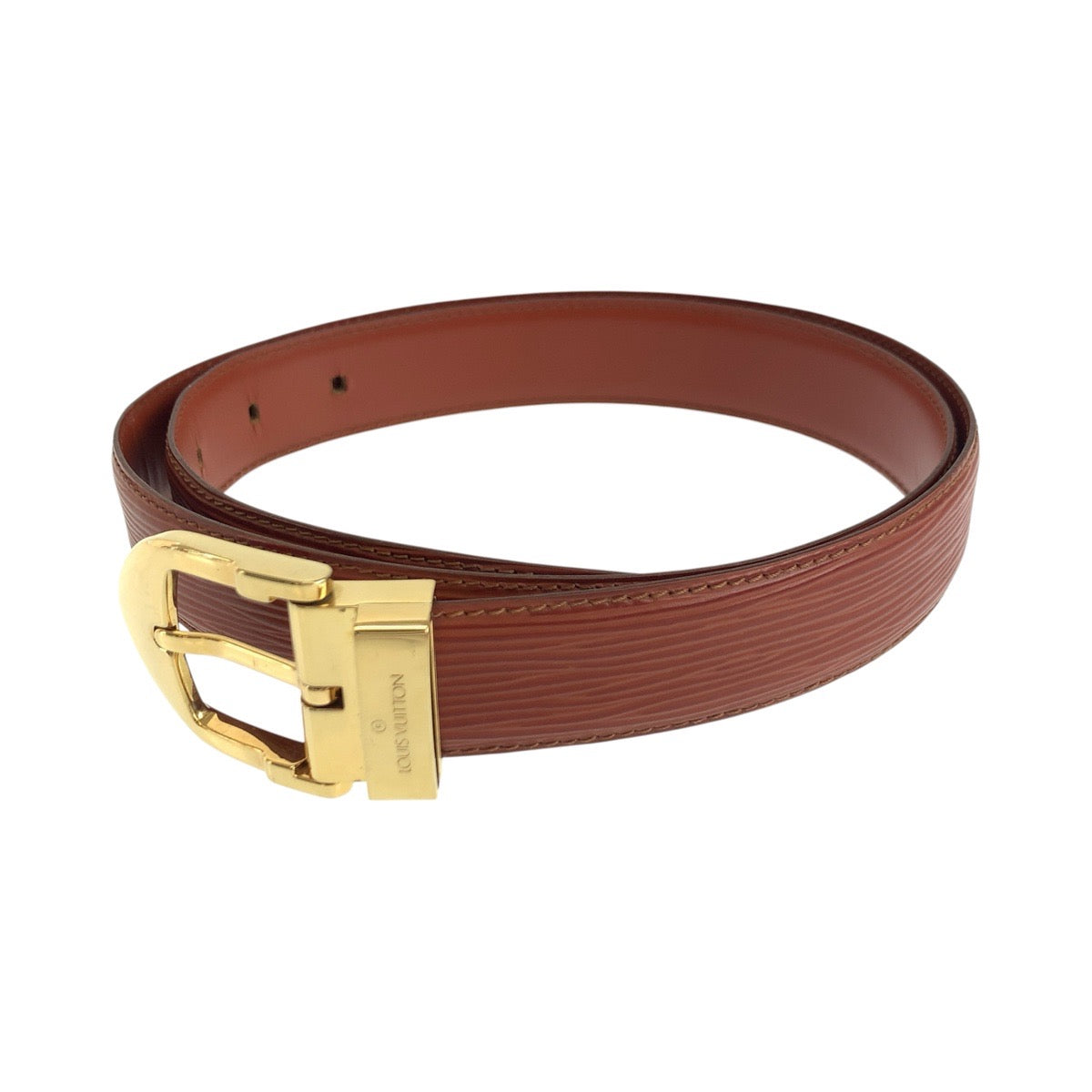19469
LOUIS VUITTON ルイヴィトン エピ サンチュール クラシック 88cm ブラウン ゴールド金具 レザー CT0958 ベルト 男女兼用  メンズ ABP15