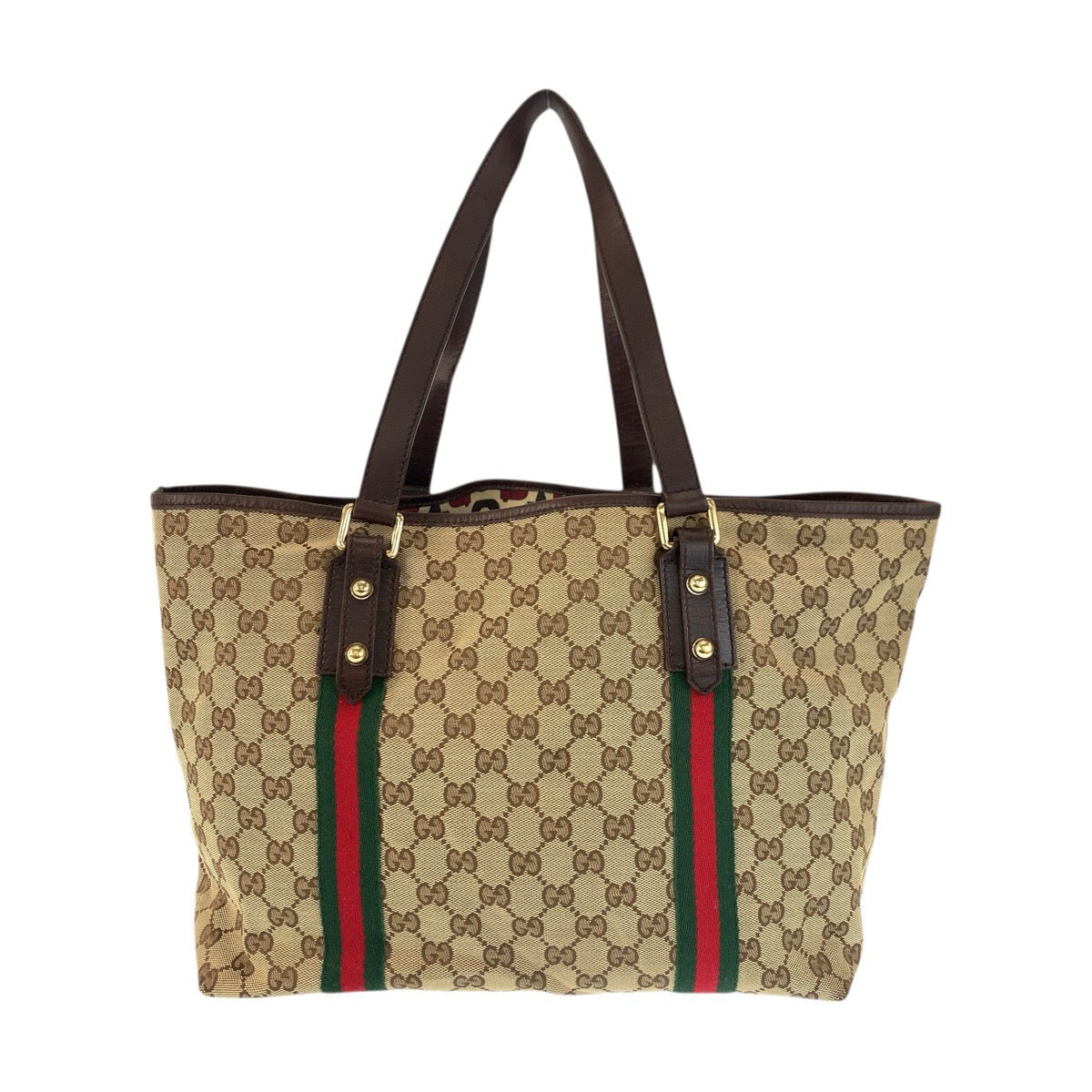 23252
GUCCI グッチ シェリーライン ベージュ ブラウン ゴールド金具 GGキャンバス / レザー 139260 トートバッグ ショルダーバッグ レディース AB28