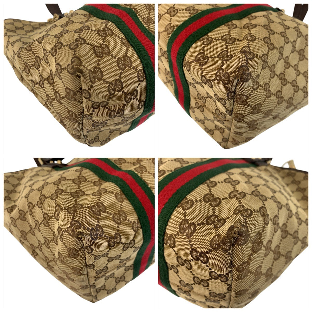 23252
GUCCI グッチ シェリーライン ベージュ ブラウン ゴールド金具 GGキャンバス / レザー 139260 トートバッグ ショルダーバッグ レディース AB28