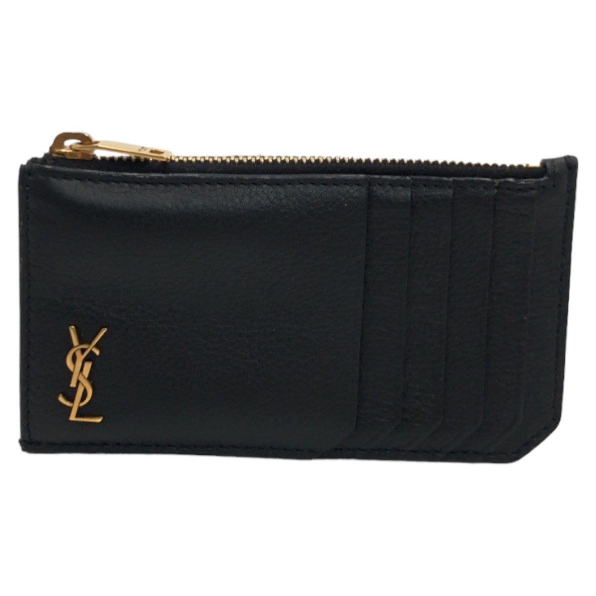 10844
SAINT LAURENT PARIS サンローランパリ YSL ブラック 黒 ゴールド金具 レザー 637425 15B0W コインケース フラグメントケース 小銭入れ カードケース  メンズ