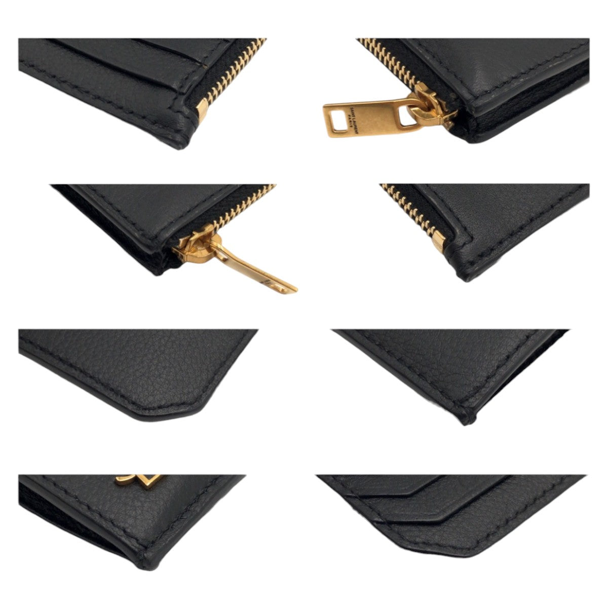 10844
SAINT LAURENT PARIS サンローランパリ YSL ブラック 黒 ゴールド金具 レザー 637425 15B0W コインケース フラグメントケース 小銭入れ カードケース  メンズ