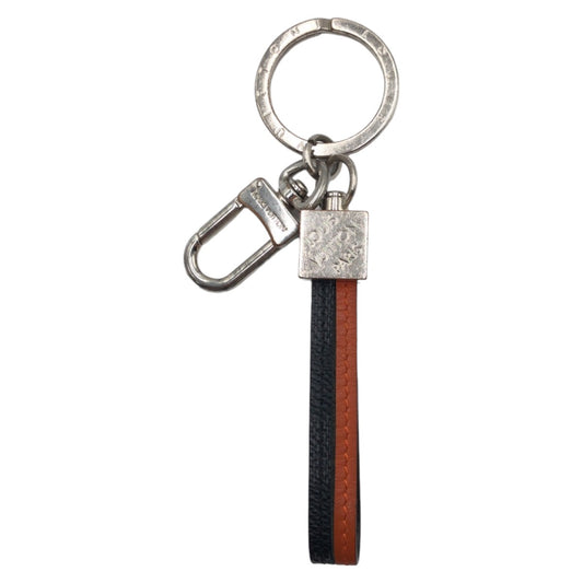 10911
LOUIS VUITTON ルイヴィトン ダミエ キューブ・ドラゴンヌ サンライズ オレンジ シルバー金具 レザー M62708 キーホルダー キーリング チャーム  メンズ