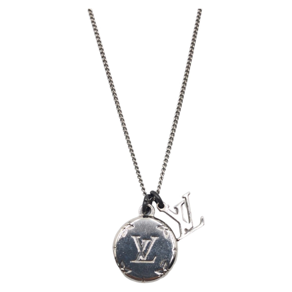 10915
LOUIS VUITTON ルイヴィトン モノグラム シルバー シルバー金具 メタル M62485 リング ネックレス   メンズ