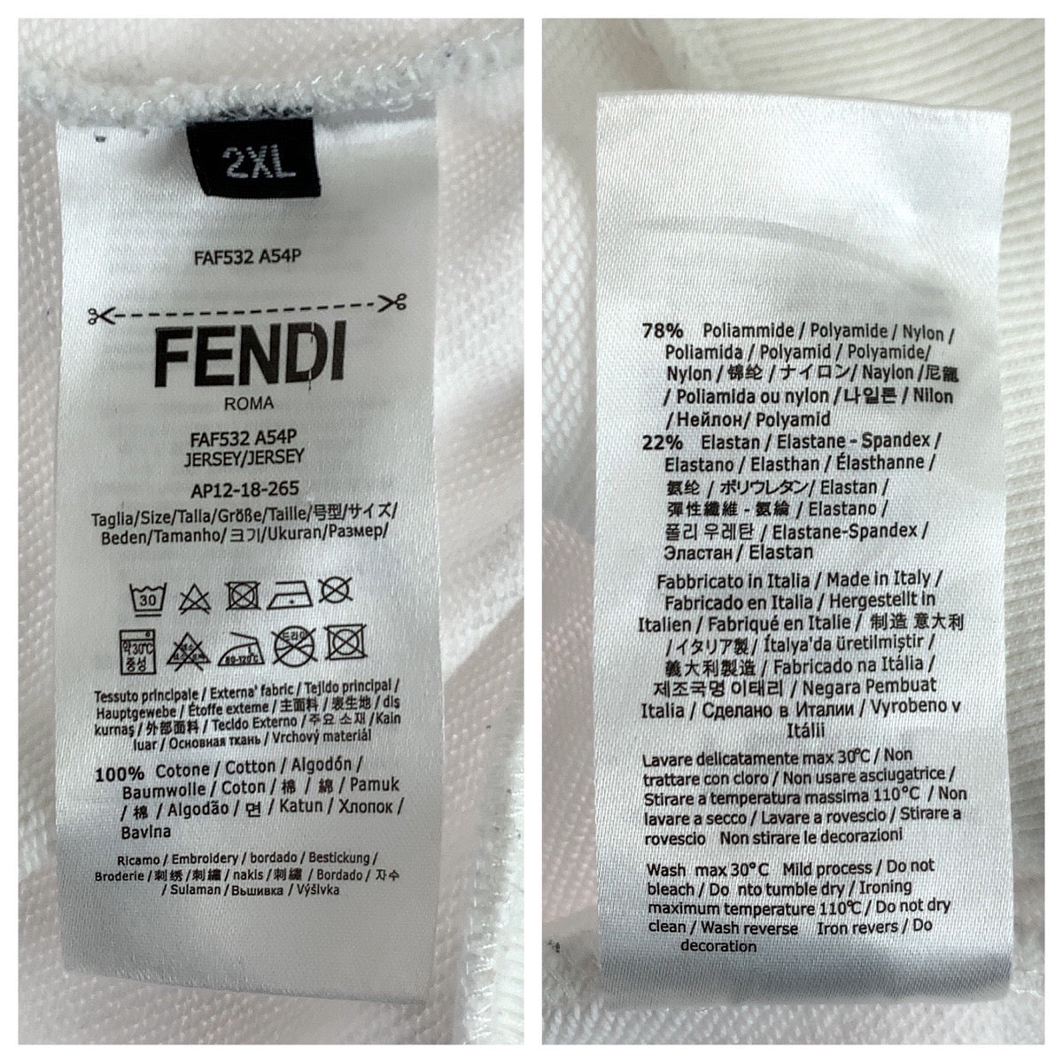 22585
FENDI フェンディ サイズ2XL ホワイト グリーン コットン FAF532A54P スウェットシャツ トレーナー メンズ AB28