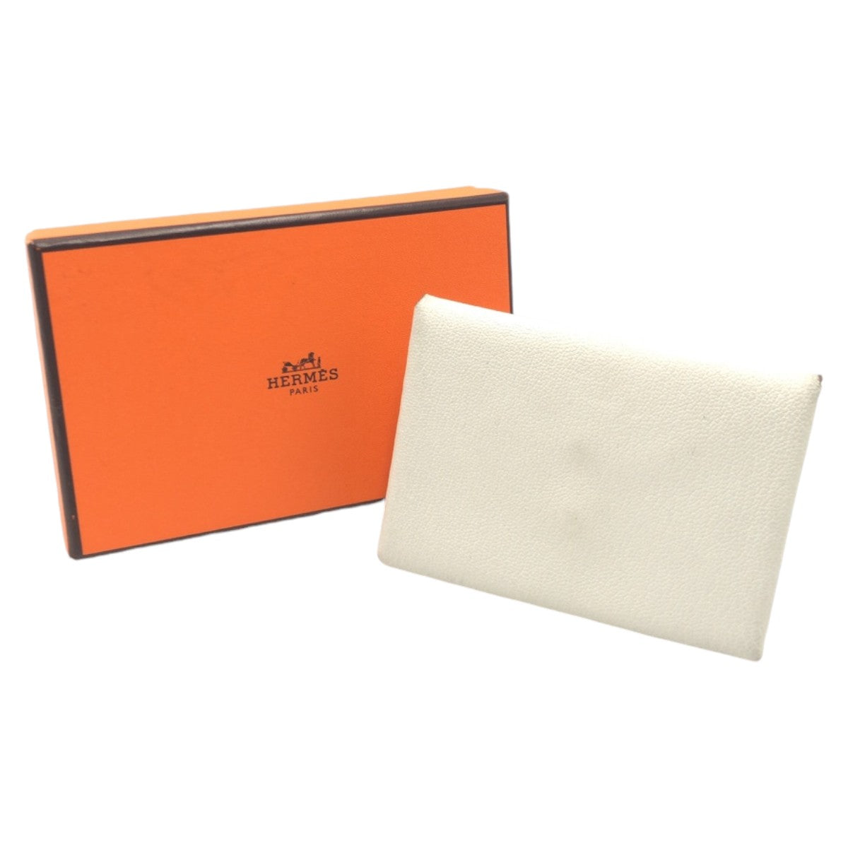 12871
HERMES エルメス カルヴィ デュオ ベージュ マッシュルーム ヴォーエプソン カードケース コインケース コンパクトウォレット 小銭入れ B刻印  レディース AB41