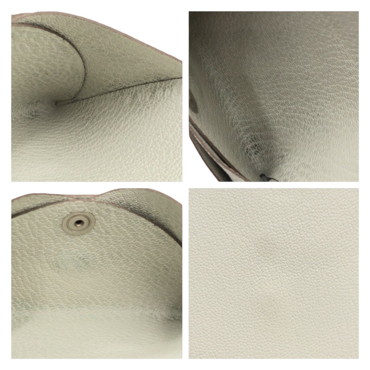 12871
HERMES エルメス カルヴィ デュオ ベージュ マッシュルーム ヴォーエプソン カードケース コインケース コンパクトウォレット 小銭入れ B刻印  レディース AB41