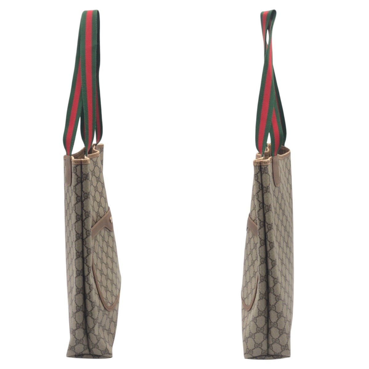 20910
GUCCI グッチ ヴィンテージ オールドグッチ シェリーライン GGスプリーム ブラウン PVC 39.02 トートバッグ ハンドバッグ レディース AB23