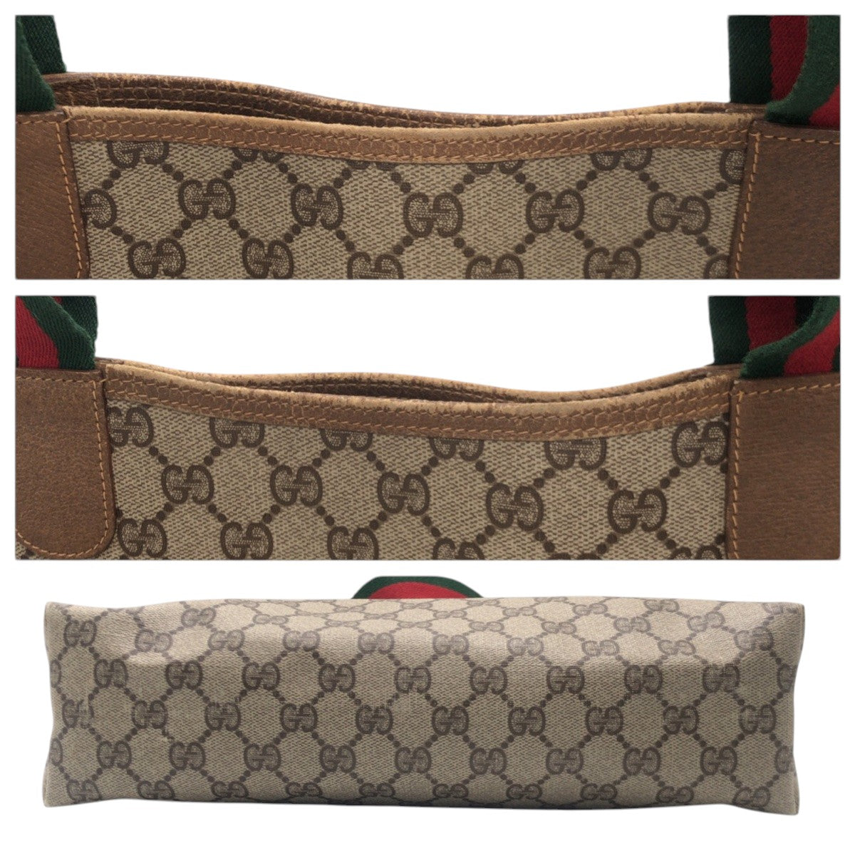20910
GUCCI グッチ ヴィンテージ オールドグッチ シェリーライン GGスプリーム ブラウン PVC 39.02 トートバッグ ハンドバッグ レディース AB23