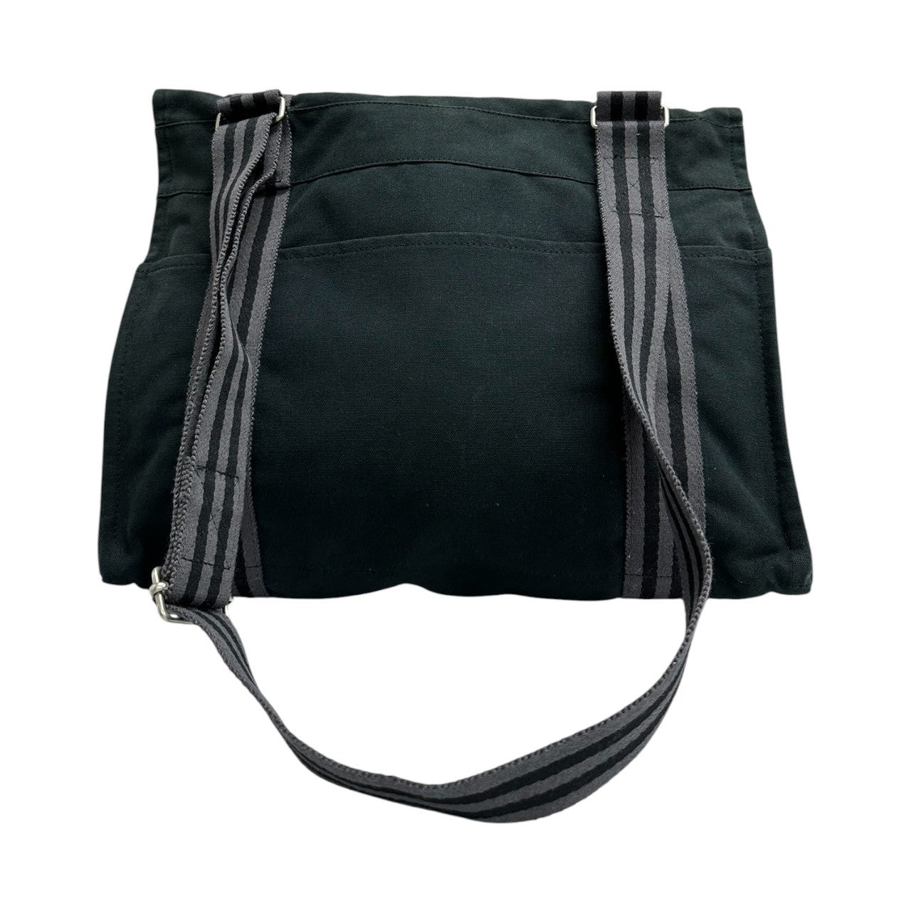 HERMES エルメス フールトゥ ブラック シルバー金具 キャンバス ショルダーバッグ レディース AB