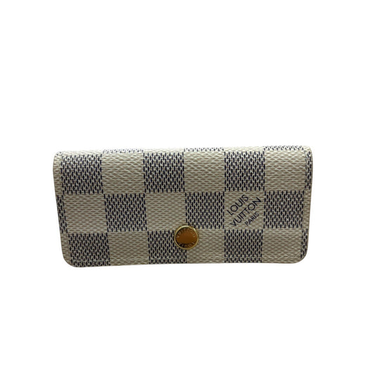 LOUIS VUITTON ルイヴィトン ダミエ アズール ミュルティクレ ホワイト ゴールド金具 PVC / レザー M62630 キーケース 4連 レディース A