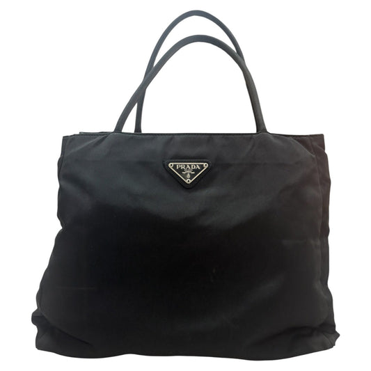 PRADA プラダ テスート 三角ロゴプレート ブラック ゴールド金具 ナイロン B3864 トートバッグ ハンドバッグ レディース AB