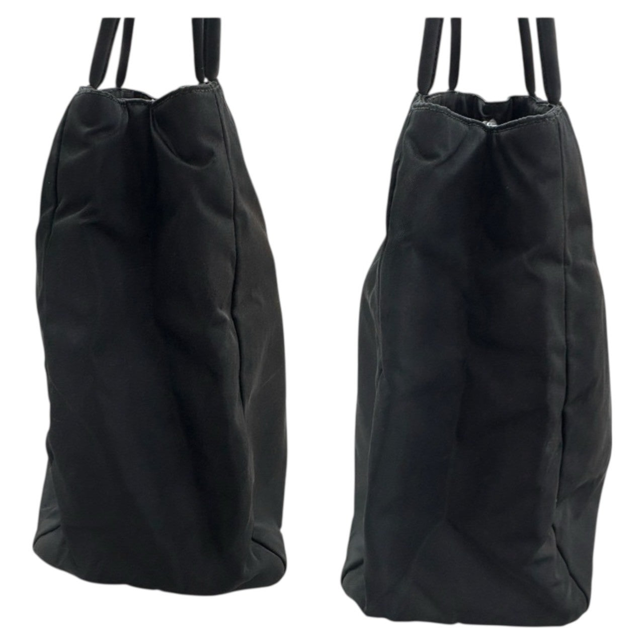 PRADA プラダ テスート 三角ロゴプレート ブラック ゴールド金具 ナイロン B3864 トートバッグ ハンドバッグ レディース AB