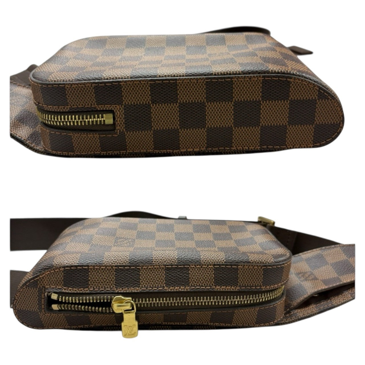 LOUIS VUITTON Damier Geronimos Brown Gold Hardware PVC / Leather N51194 Body Bag Shoulder Bag Men's A