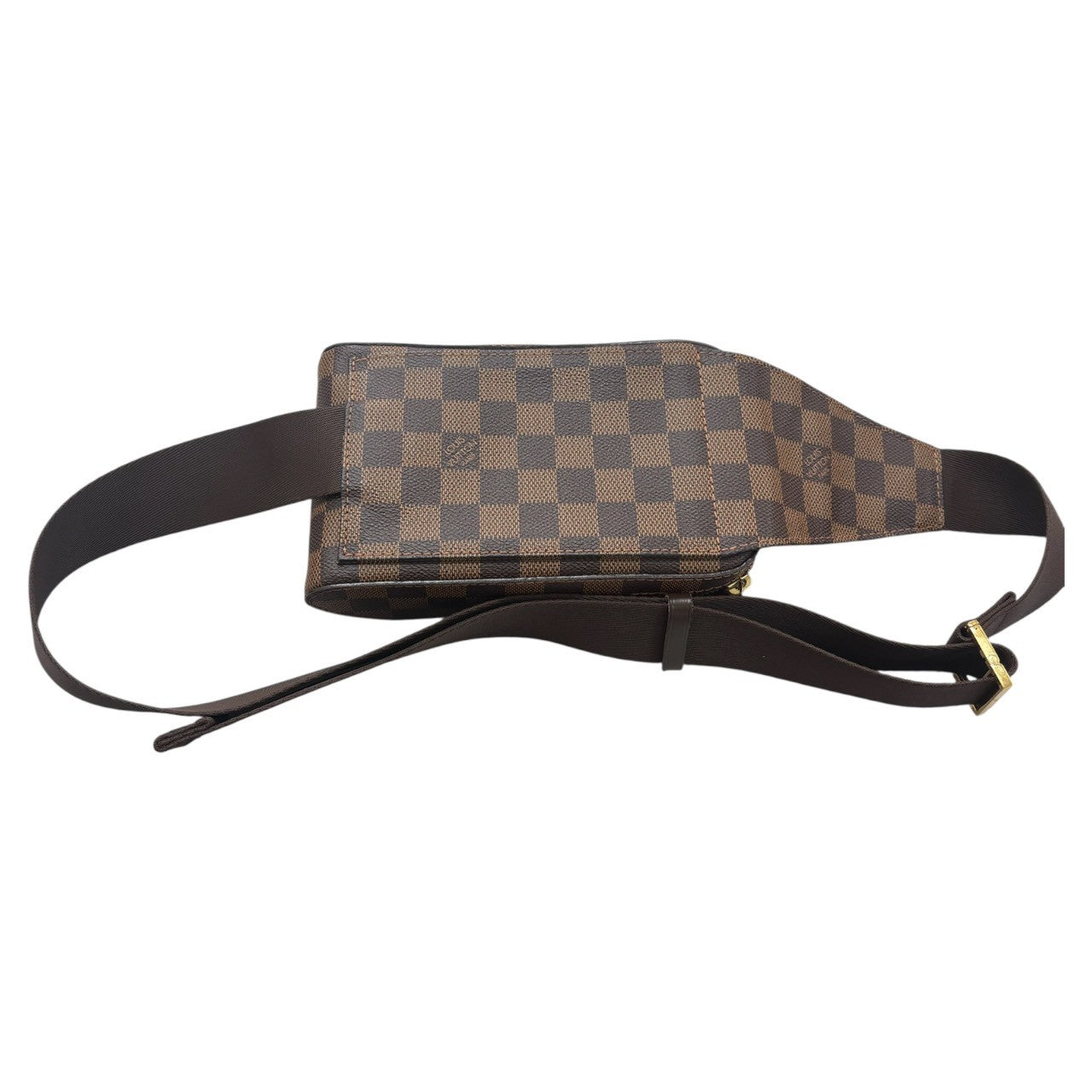 LOUIS VUITTON Damier Geronimos Brown Gold Hardware PVC / Leather N51194 Body Bag Shoulder Bag Men's A