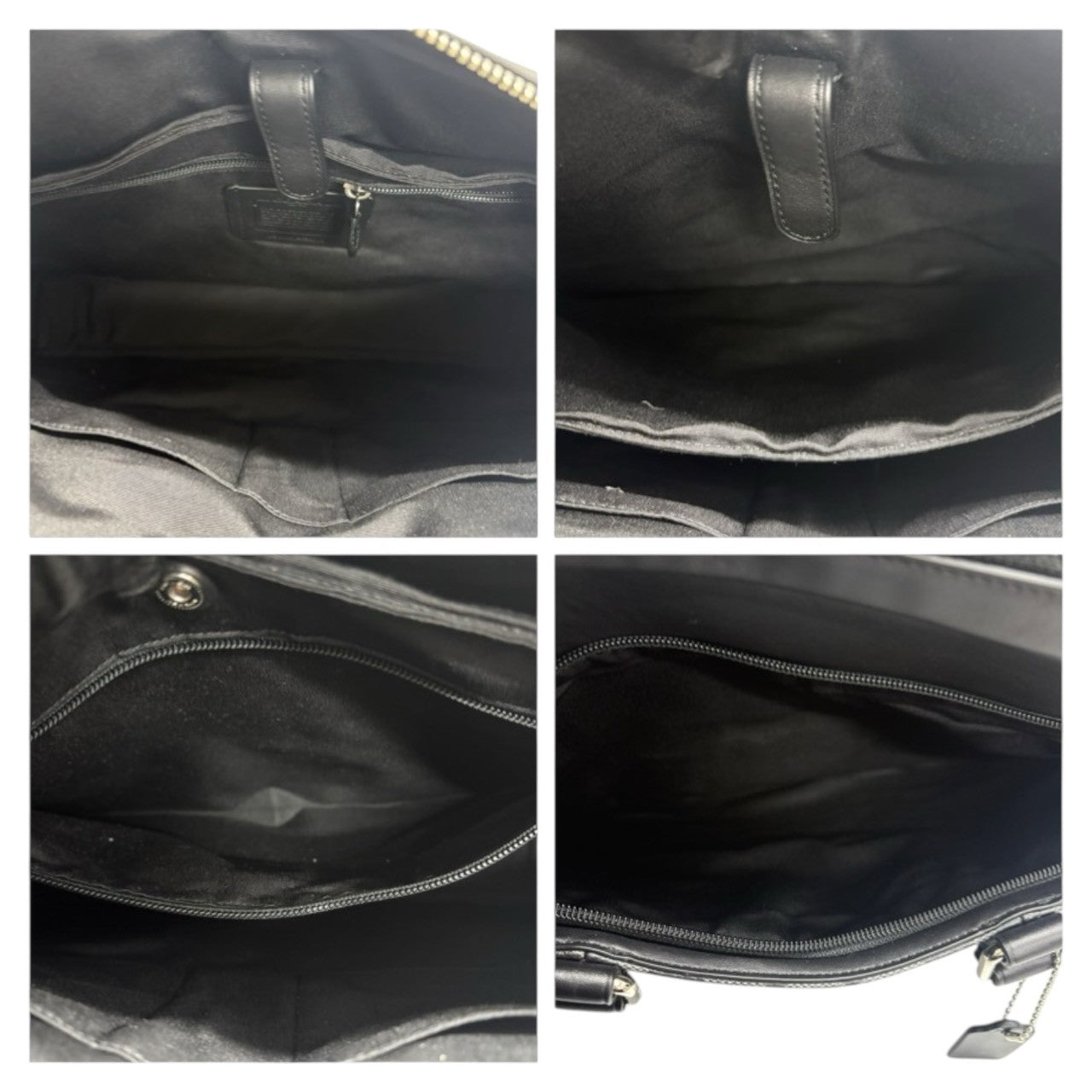 COACH Signature Black Silver Hardware PVC / Leather F54808 Business Bag Briefcase Men's SA