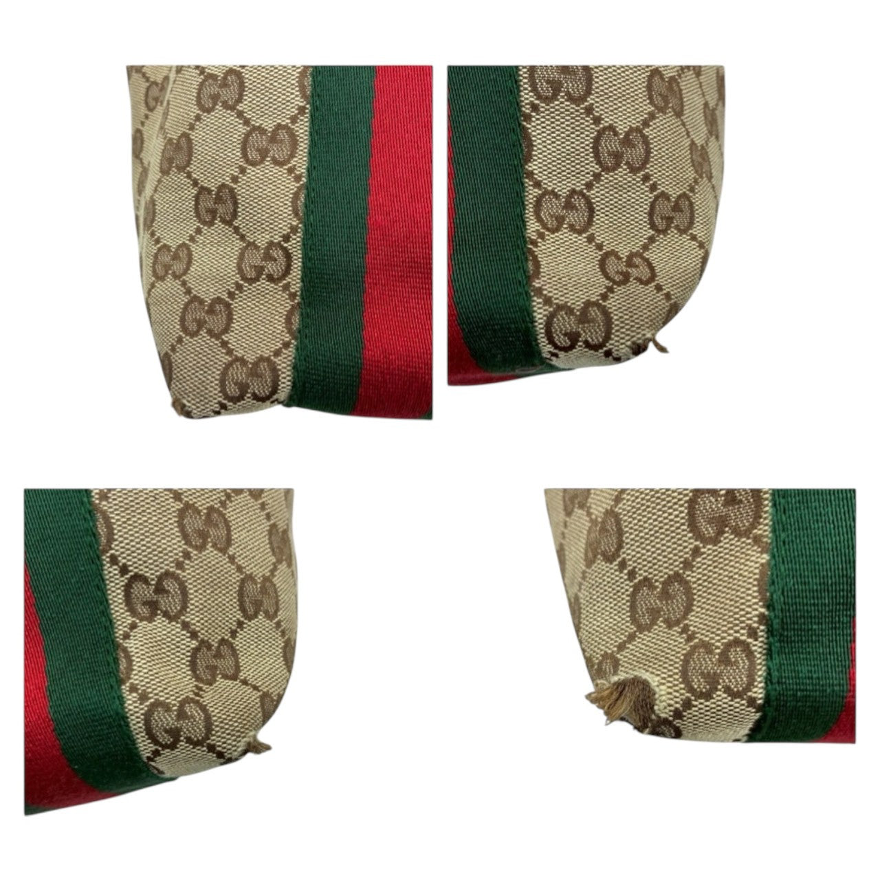GUCCI グッチ シェリーライン ベージュ ゴールド金具 GGキャンバス / レザー 211971 トートバッグ ショルダーバッグ レディース B