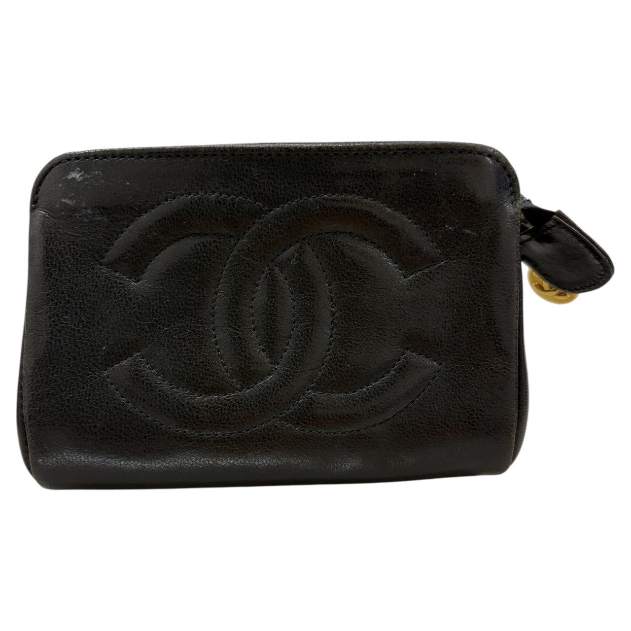 CHANEL シャネル ココマーク ラムスキン / レザー ポーチ レディース B