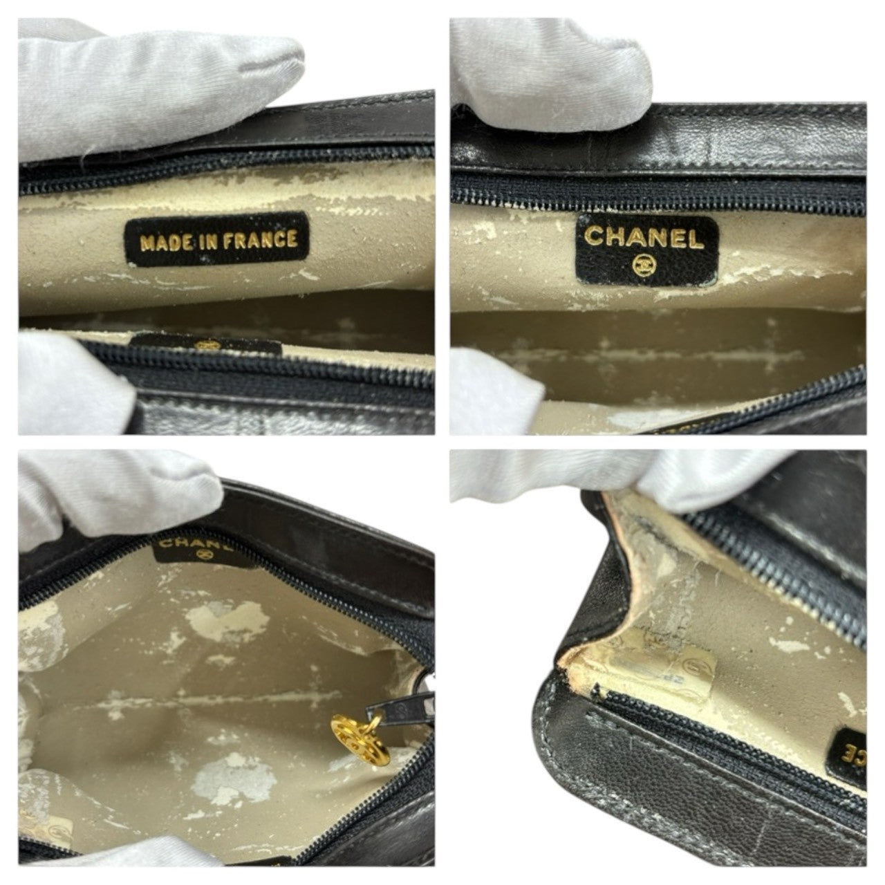 CHANEL シャネル ココマーク ラムスキン / レザー ポーチ レディース B