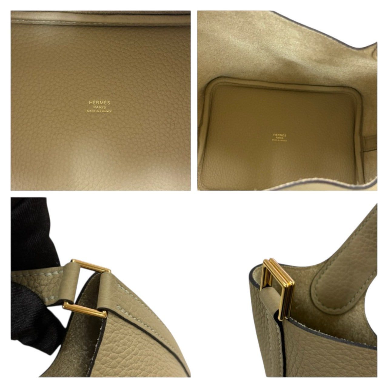 HERMES Picotin Lock MM Trench Gold Silver Hardware Taurillon Clemence Handbag K stamp Women's N