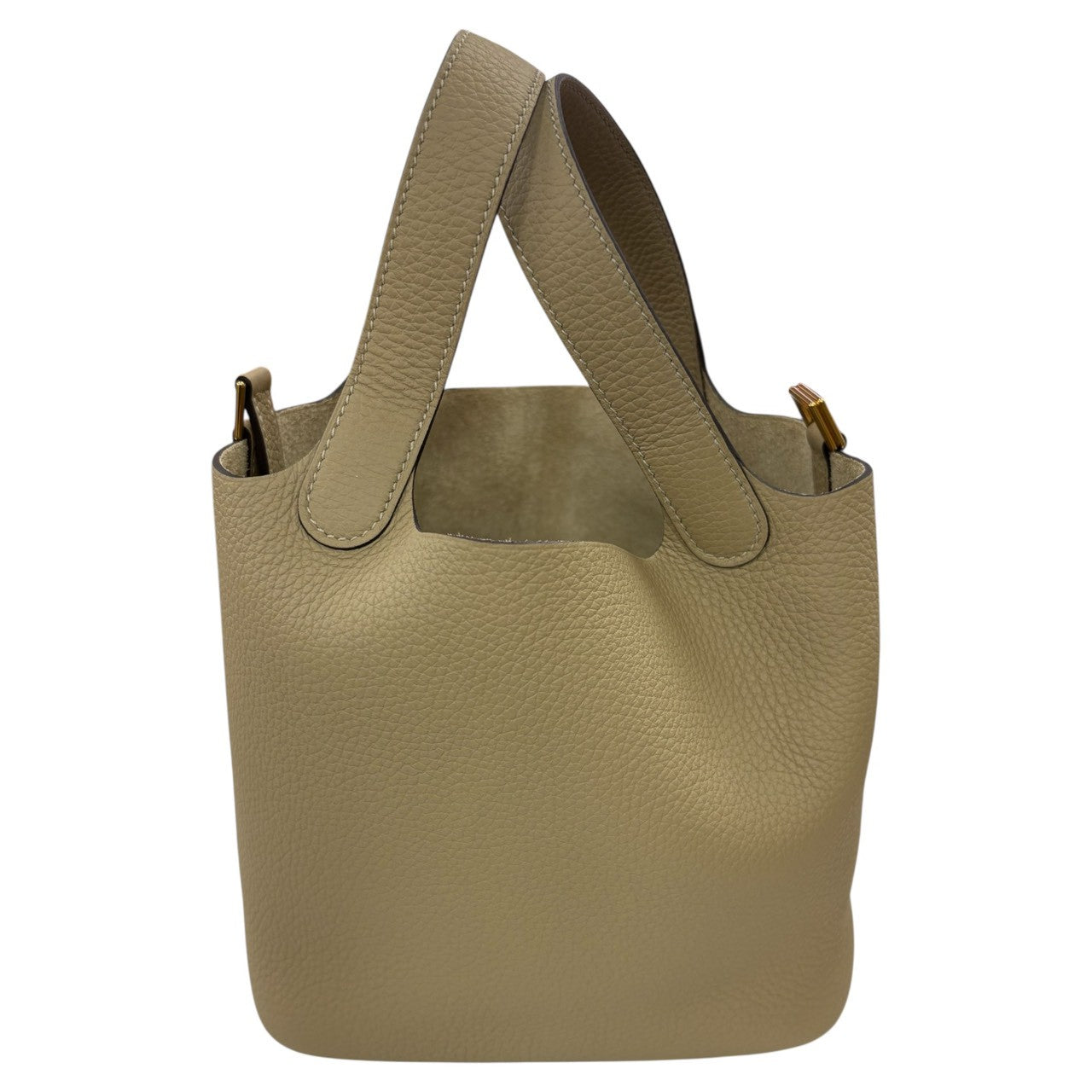HERMES Picotin Lock MM Trench Gold Silver Hardware Taurillon Clemence Handbag K stamp Women's N