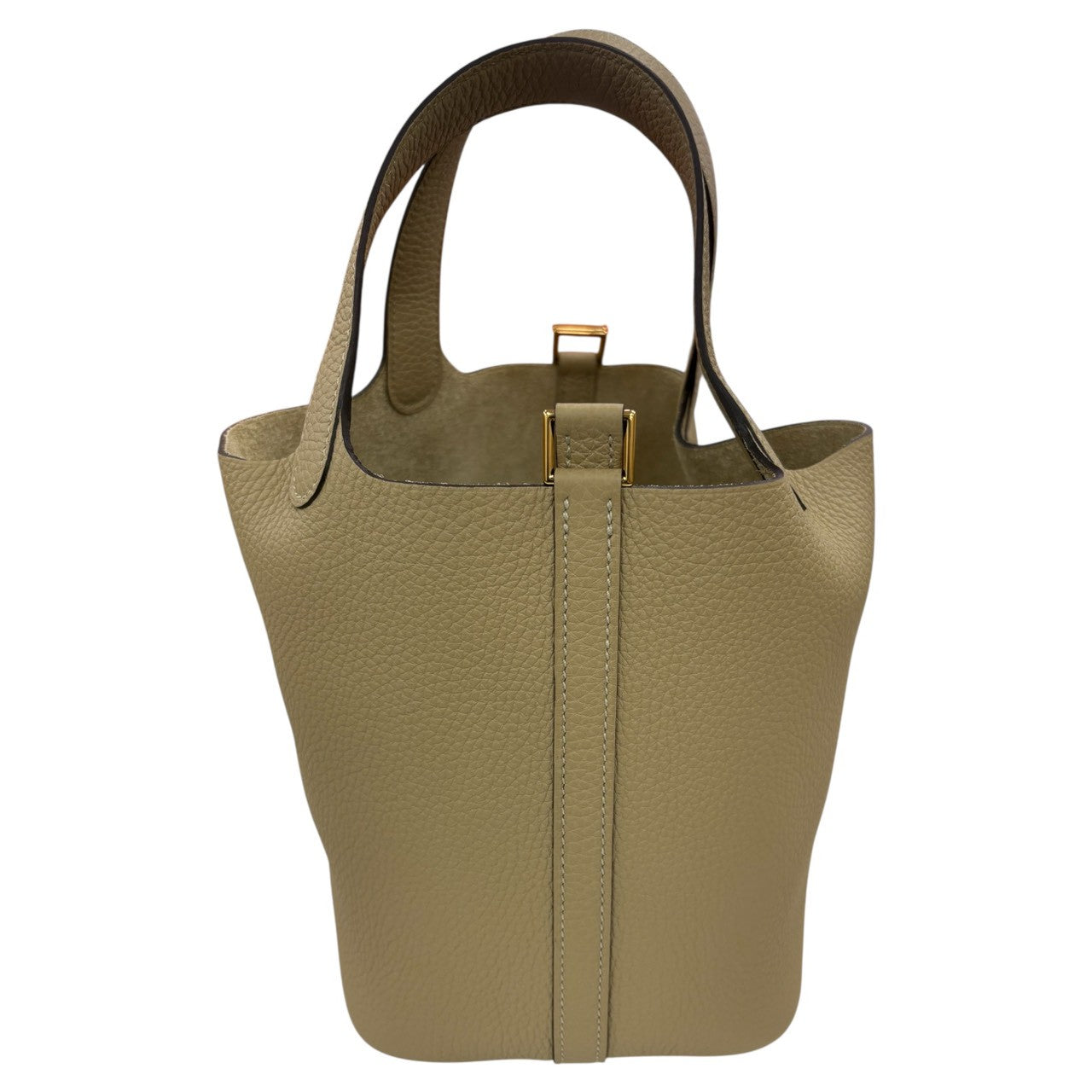 HERMES Picotin Lock MM Trench Gold Silver Hardware Taurillon Clemence Handbag K stamp Women's N