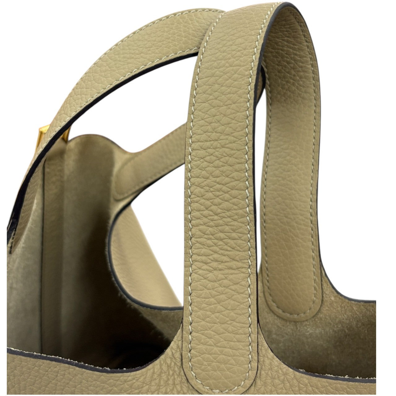 HERMES Picotin Lock MM Trench Gold Silver Hardware Taurillon Clemence Handbag K stamp Women's N
