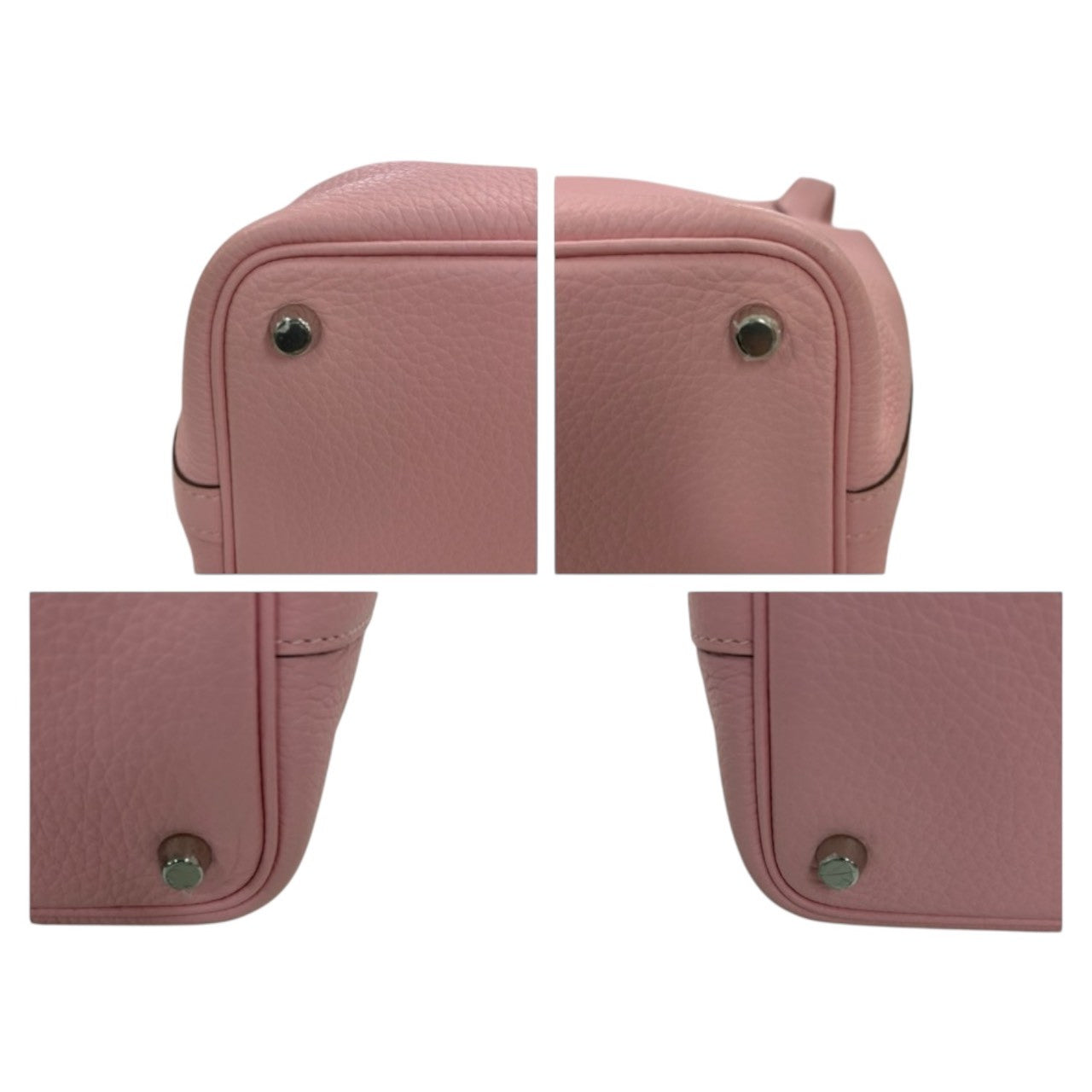 HERMES エルメス ピコタンロックPM ロースサクラ シルバー金具 トリヨンクレマンス ハンドバッグ B刻印 レディース SA
