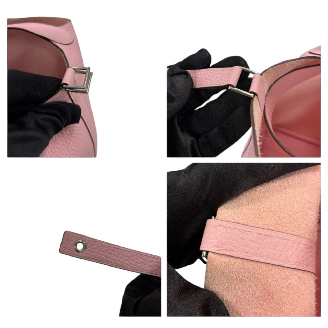 HERMES エルメス ピコタンロックPM ロースサクラ シルバー金具 トリヨンクレマンス ハンドバッグ B刻印 レディース SA