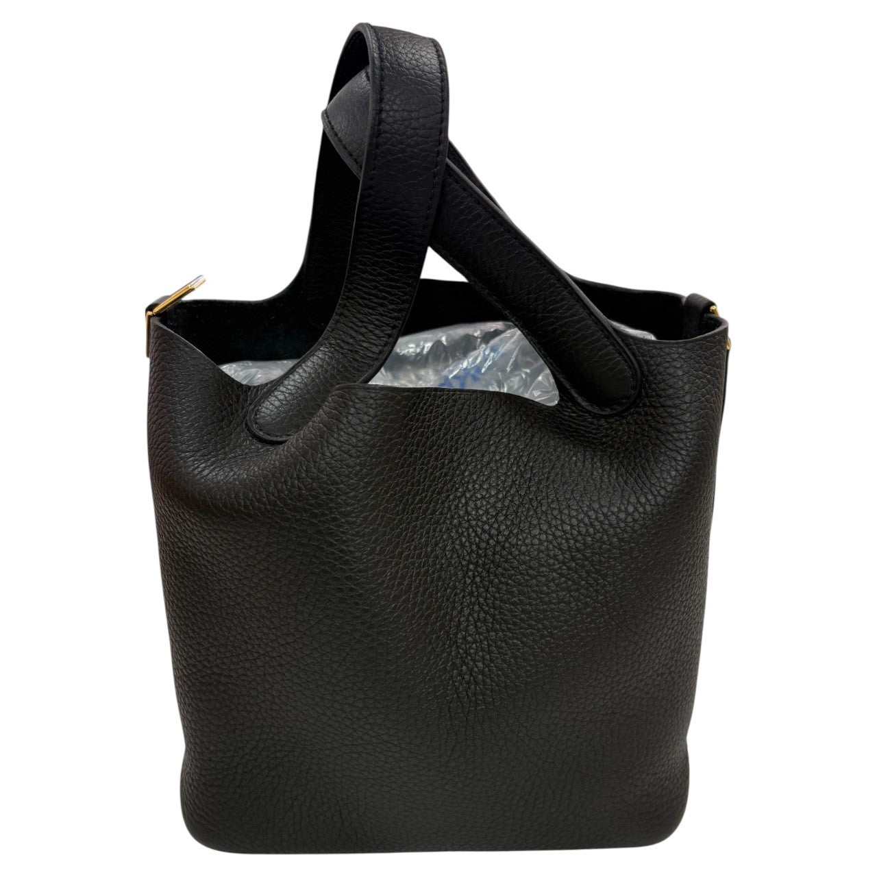 HERMES エルメス ピコタンロックPM ブラック ゴールド金具 トリヨンクレマンス ハンドバッグ W刻印 レディース N