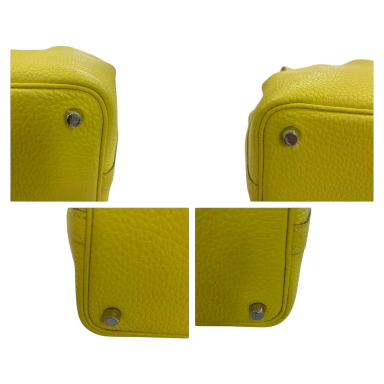 HERMES Picotin Lock PM Lime Mimosa Silver Hardware Taurillon Clemence Handbag Z stamp SA