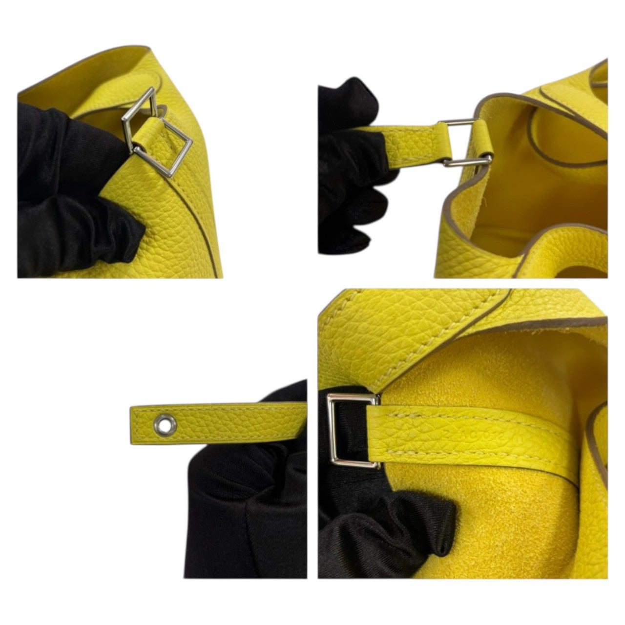 HERMES Picotin Lock PM Lime Mimosa Silver Hardware Taurillon Clemence Handbag Z stamp SA