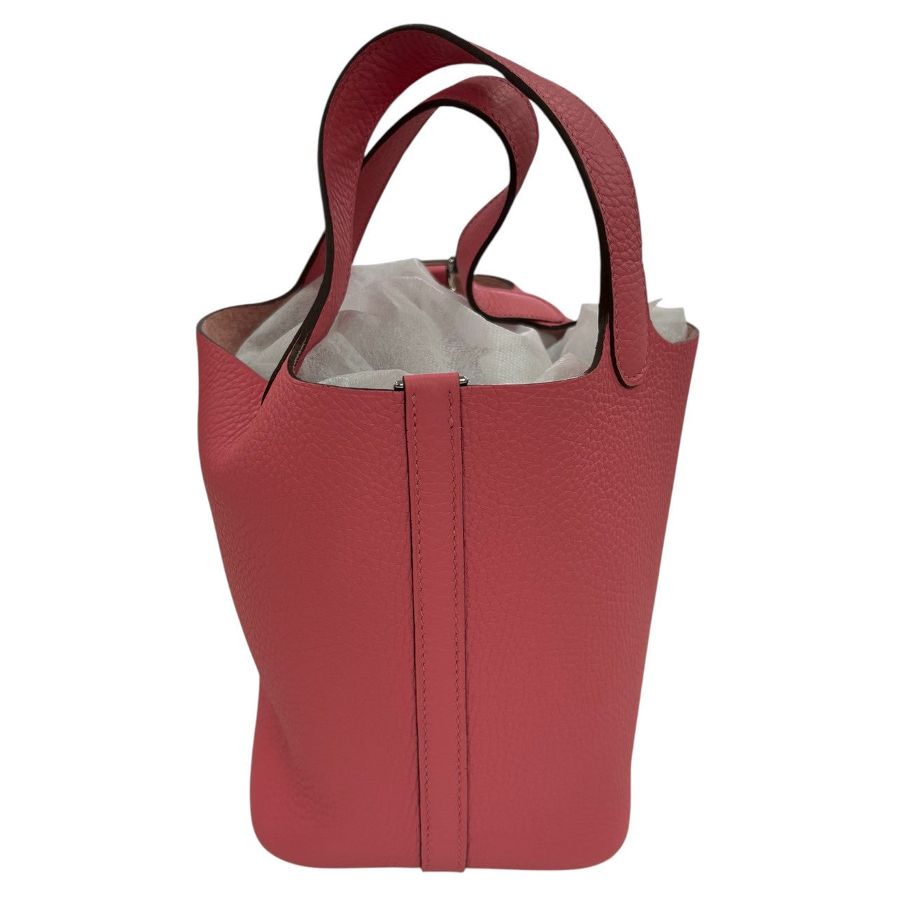 HERMES Picotin Lock Rose Azalee Silver Hardware Taurillon Clemence Handbag K Engraved Women's N