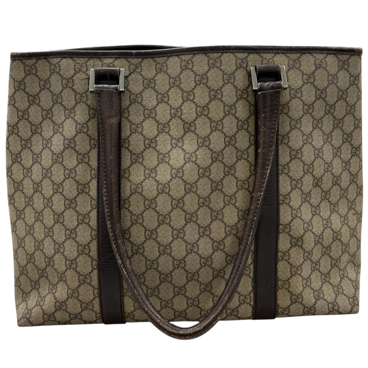 GUCCI GG Supreme Canvas / Leather 114288 Tote Bag Women's AB