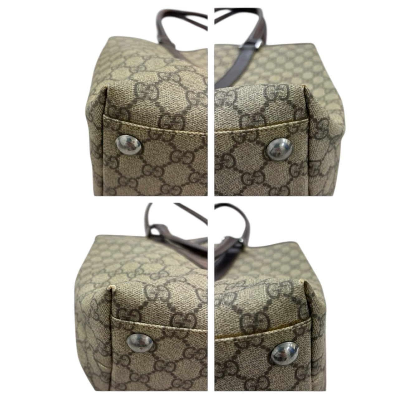 GUCCI GG Supreme Canvas / Leather 114288 Tote Bag Women's AB